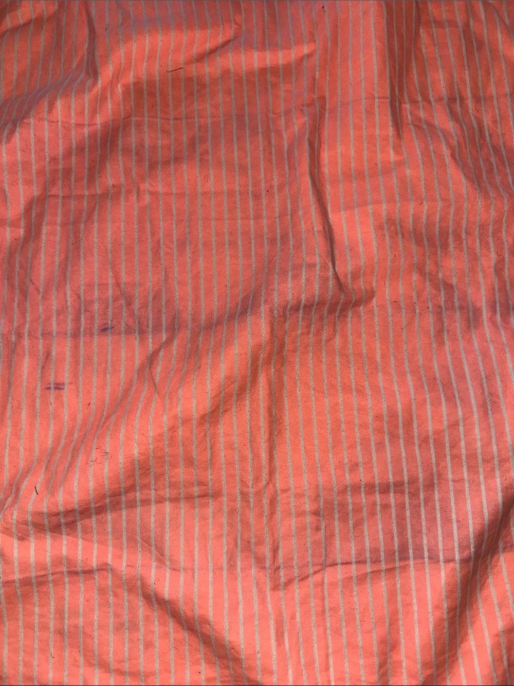 Kids OS Carters Coral Throw with Cream Pinstripes